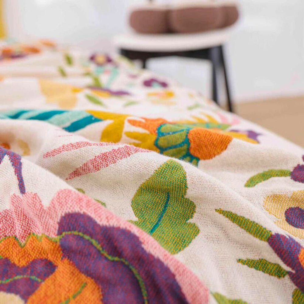 Soft Blossom Breeze Coverlet — product in use