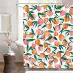 Fresh Peach Paradise Shower Curtain — main product photo