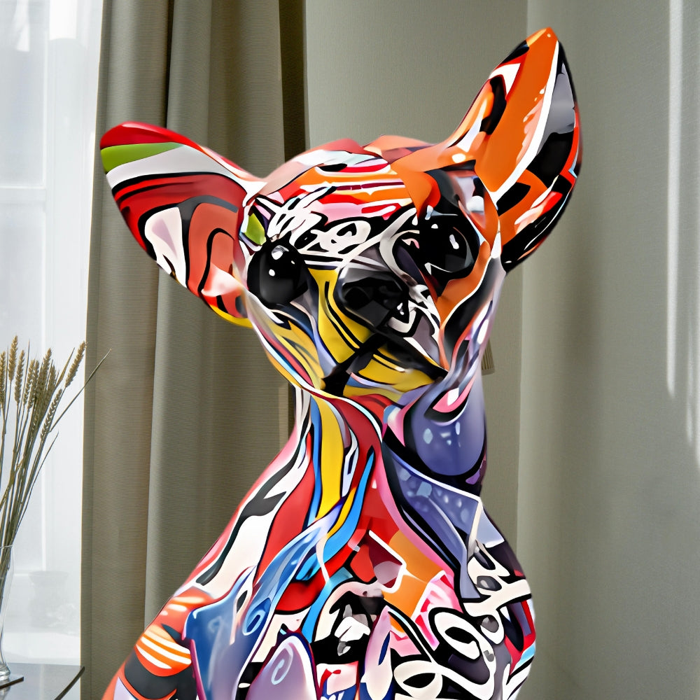 Street Art Chihuahua Sculpture — product in use
