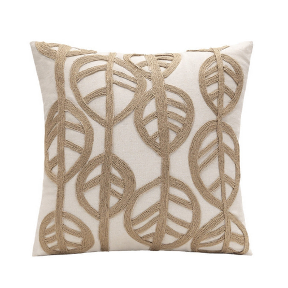Leaf Embroidery Cushion Cover — lifestyle shot