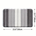 Lumiére Striped Absorbent Bath Mat — alternate angle view
