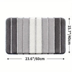 Lumiére Striped Absorbent Bath Mat — alternate angle view