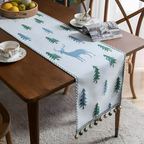 Festive Pine Tree Tassel Runner — product detail view