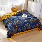 Exquisite Dianthus Flower Reversible Blanket — lifestyle shot