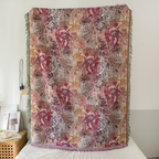 Vintage Floral Tassel Throw Blanket — main product photo