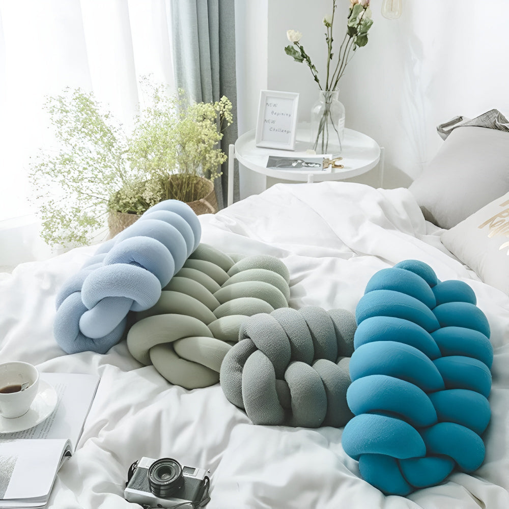 Splendid Ellipse Knotted Plush Cushion — main product photo