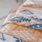 Serene Boho Style Cotton Blanket — product detail view