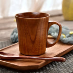 Rustic Japanese Style Wooden Mug — product detail view