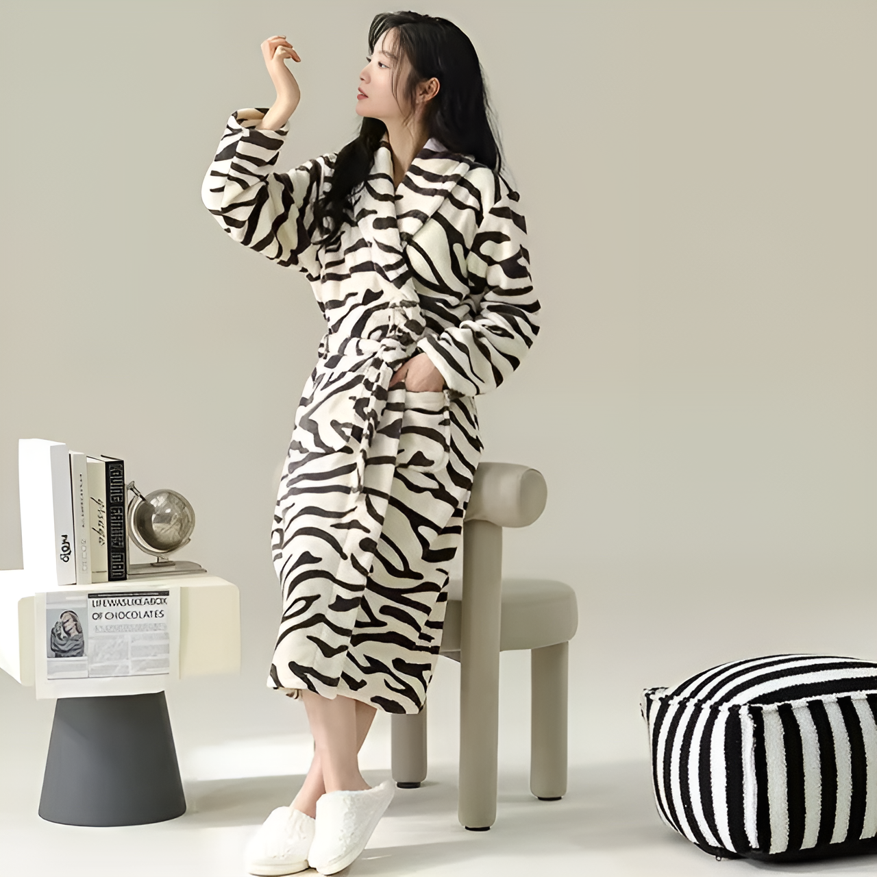 Fleece Haven Bathrobe — alternate angle view