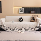 Cursive Glittering Chenille Sofa Cover