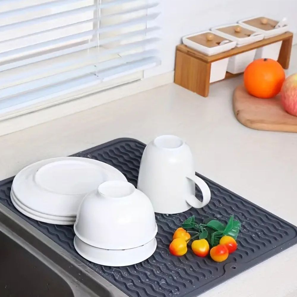 Quick Flow Silicone Kitchen Mat — product detail view
