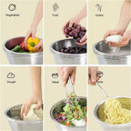 Rinse Mix Stainless Colander Duo Set — product close-up