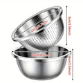 Rinse Mix Stainless Colander Duo Set — product feature detail