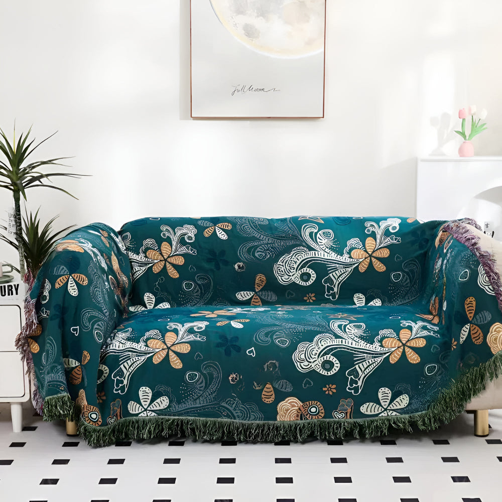 Exotic Floral Throw Blanket — product close-up