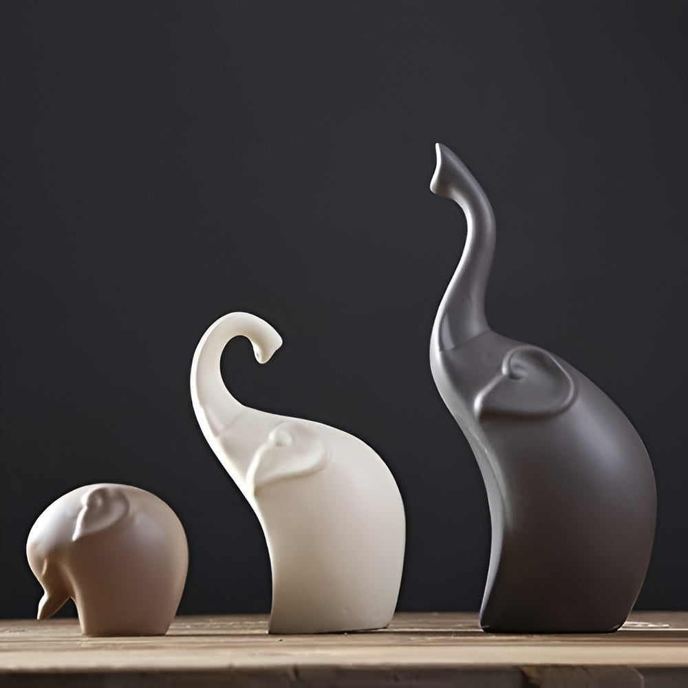 Modern Grace Elephant Sculptures — additional view