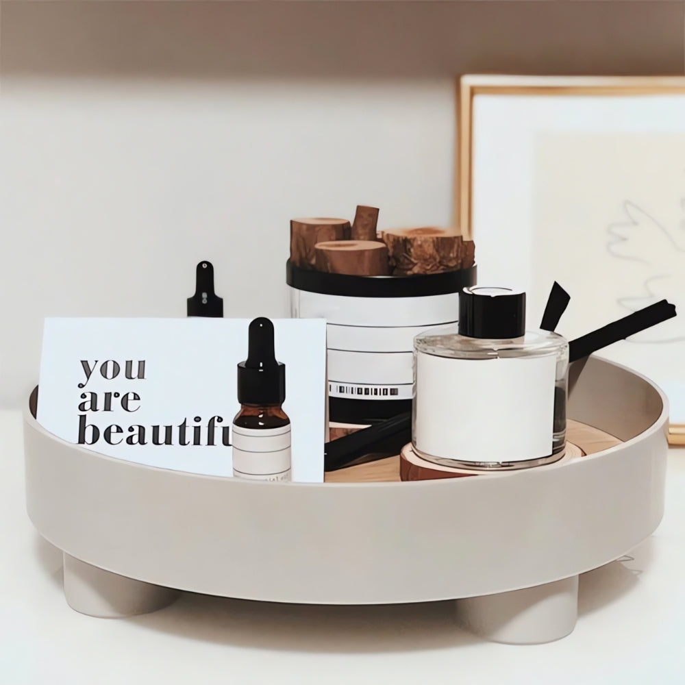 Modern Round Wooden Barbara Tray — product close-up