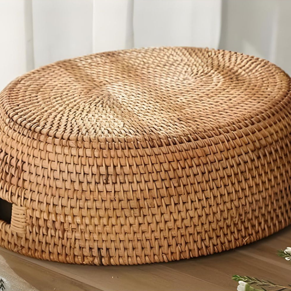 Artisanal Woven Rattan Oval Tray — additional view