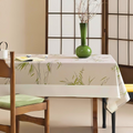 Elegant Pastoral Bamboo Zen Tablecloth — alternate angle view