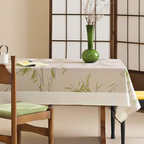 Elegant Pastoral Bamboo Zen Tablecloth — alternate angle view