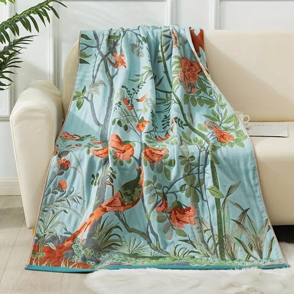 Floral Cotton Bath Towel — main product photo