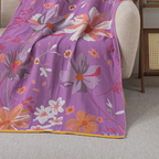 Purple Wildflower Cotton Bath Towel — main product photo