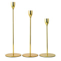 Sleek Metallic Candle Holders | 3 Pcs Set — lifestyle shot