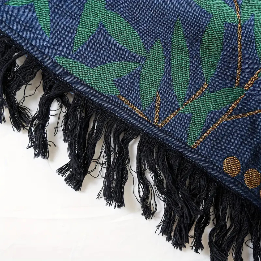 Vibrant Begonia Fruit Tassel Blanket — additional view