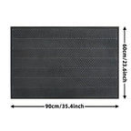 Chevron Ridges Non-Slip Door Mat — material texture close-up