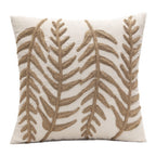 Leaf Embroidery Cushion Cover — alternate angle view