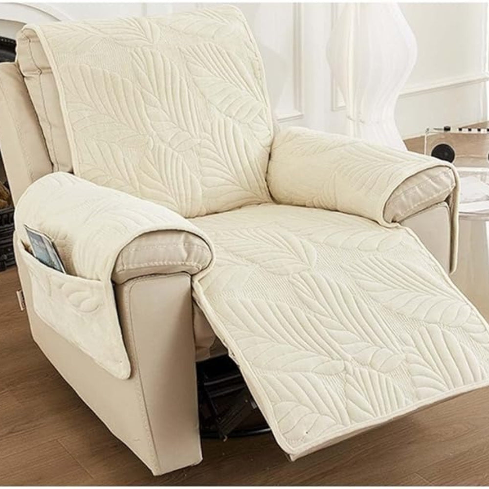 Verdant Leaf Pattern Recliner Cover — product feature detail