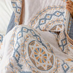 Serene Mandala | Cotton Throw Blanket — product detail view
