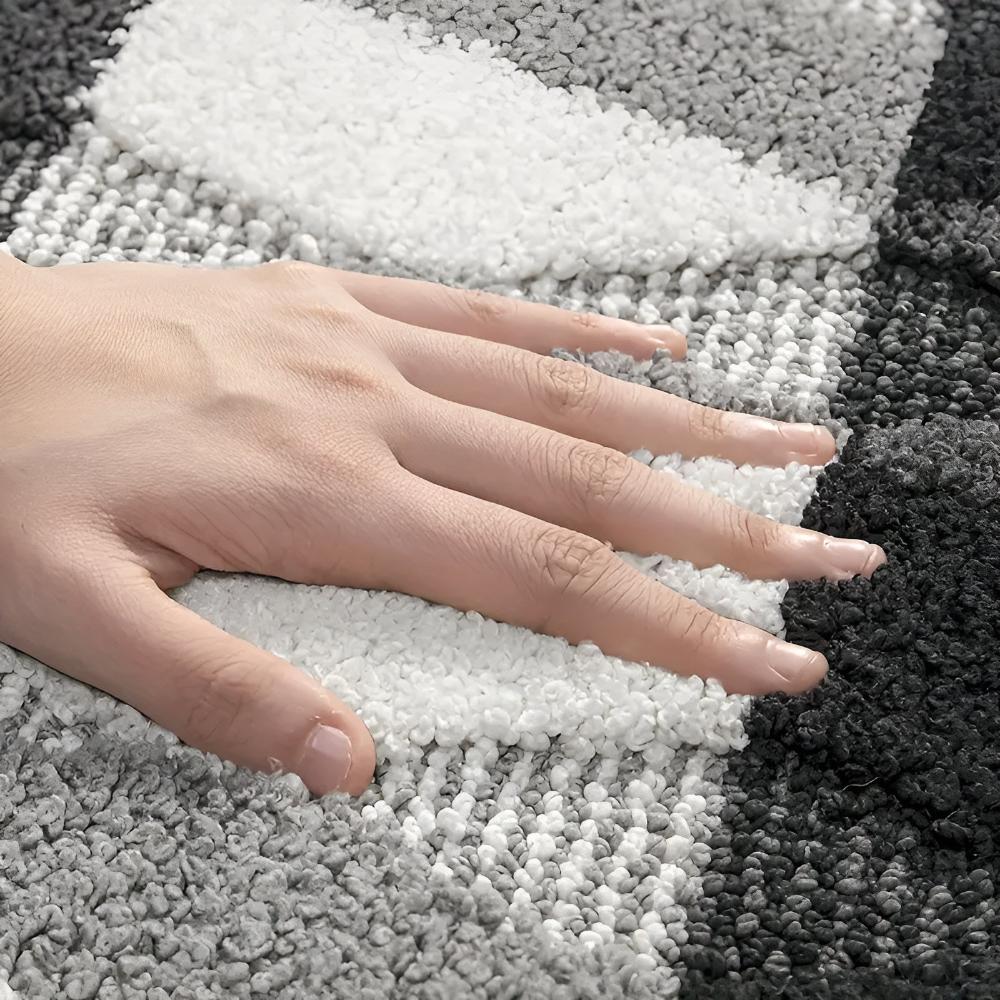 Soft Microfibre Non-Slip Geometric Rug — lifestyle shot