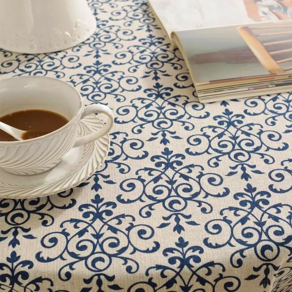 Cottage Chic Patterned Tablecloth — product detail view