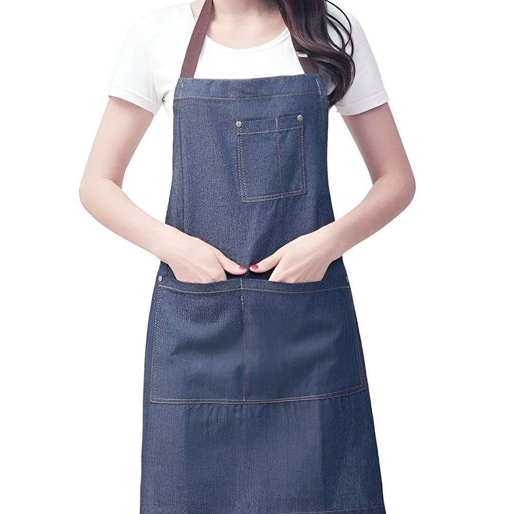 Adjustable Denim Apron — lifestyle shot