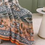 Meadow Bliss Boho Floral Blanket — product in use