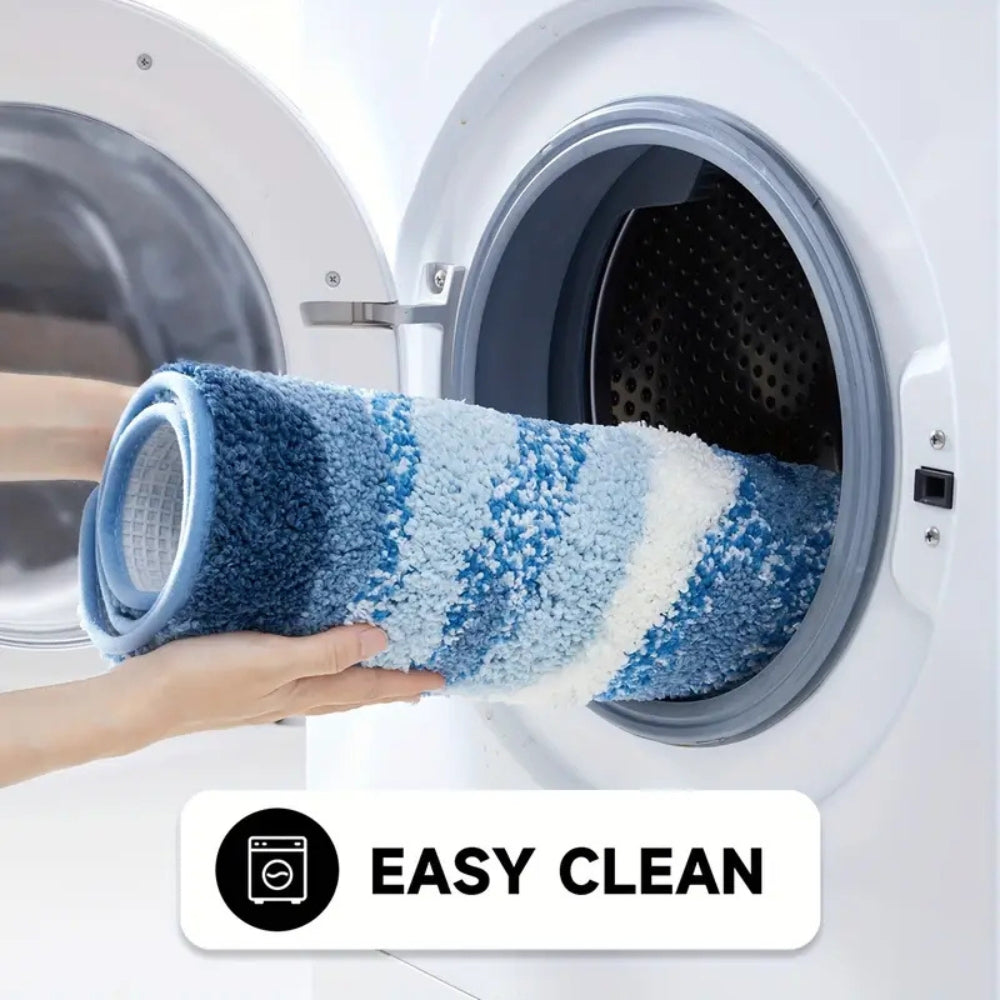 Seaside Ocean Waves Non-Slip Bathroom Mat — product in use