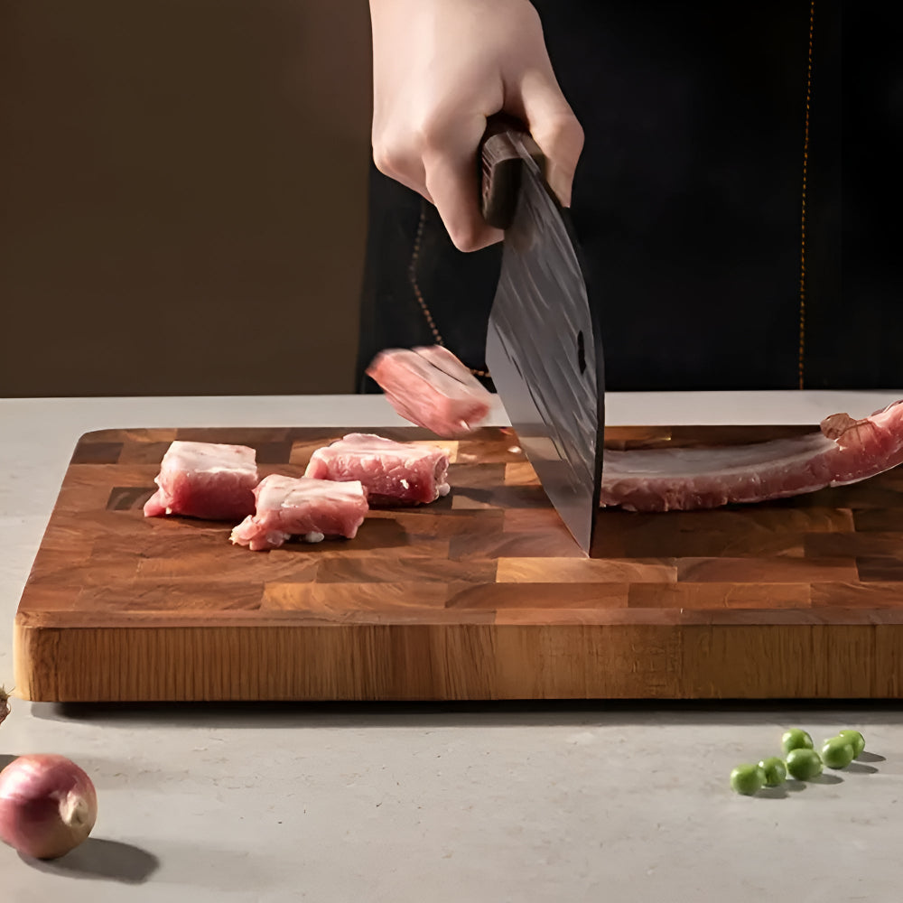 Checkerboard Wooden Cutting Board — product detail view