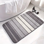 Lumiére Striped Absorbent Bath Mat — lifestyle shot