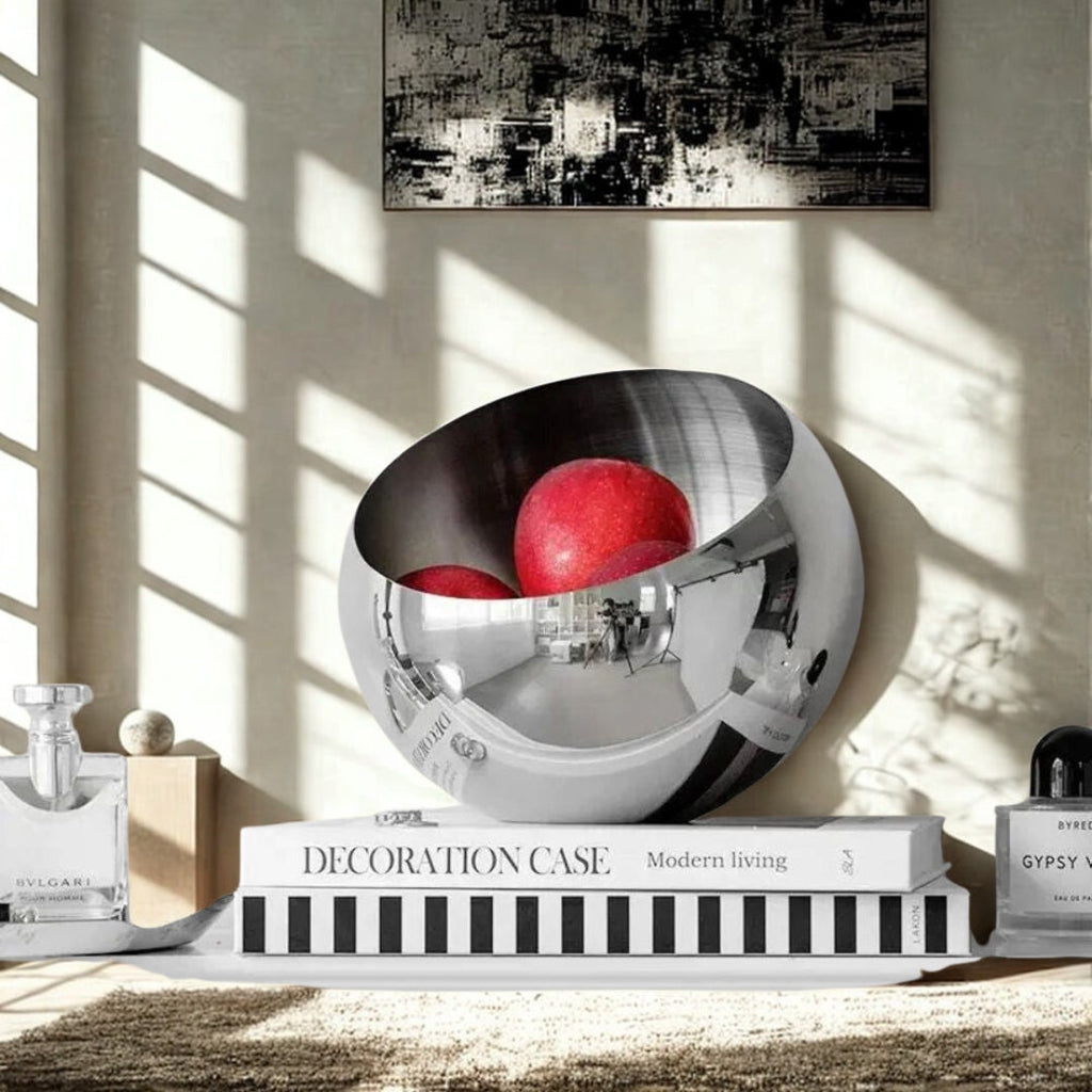 Modern Arc Steel Fruit Bowl — main product photo