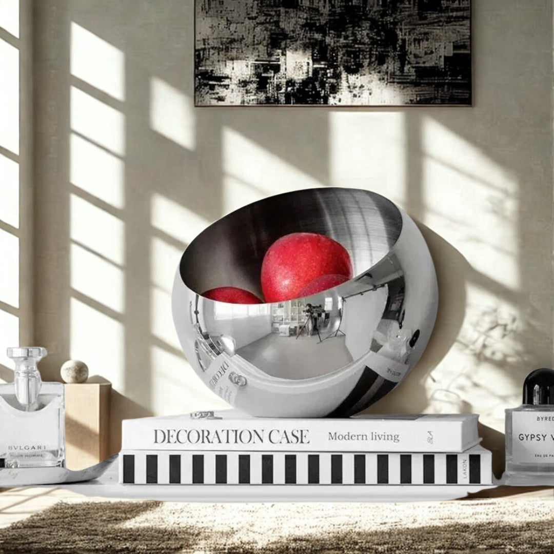 Modern Arc Steel Fruit Bowl — main product photo