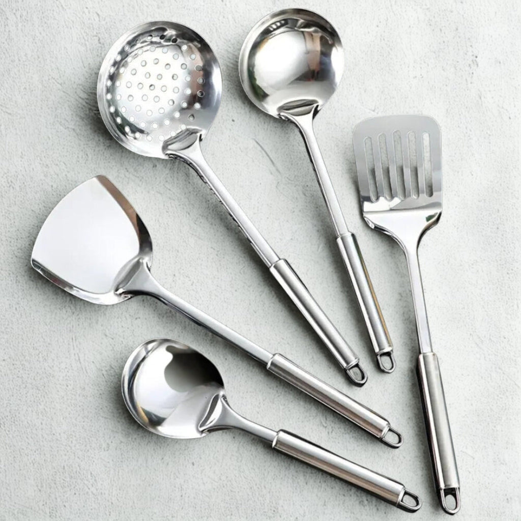 Premium Stainless Steel Cooking Utensils | 5pcs Set — main product photo