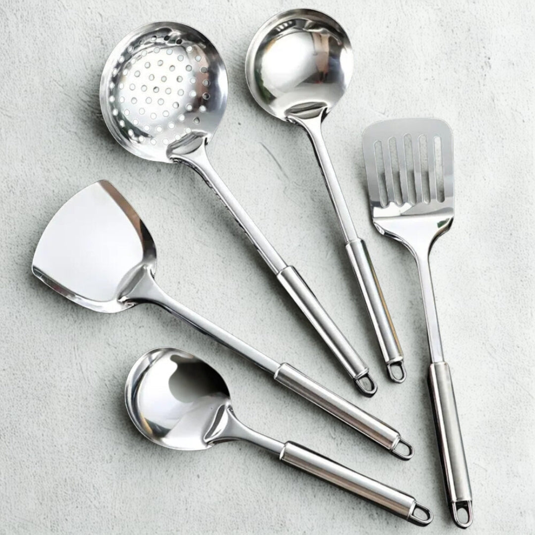 Premium Stainless Steel Cooking Utensils | 5pcs Set — main product photo