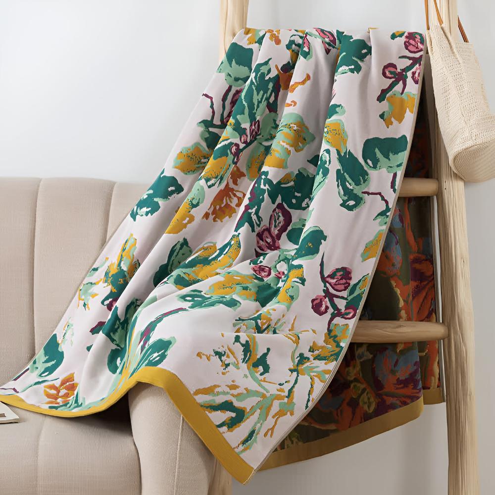 Nature’s Embrace Floral Bath Towel — product detail view