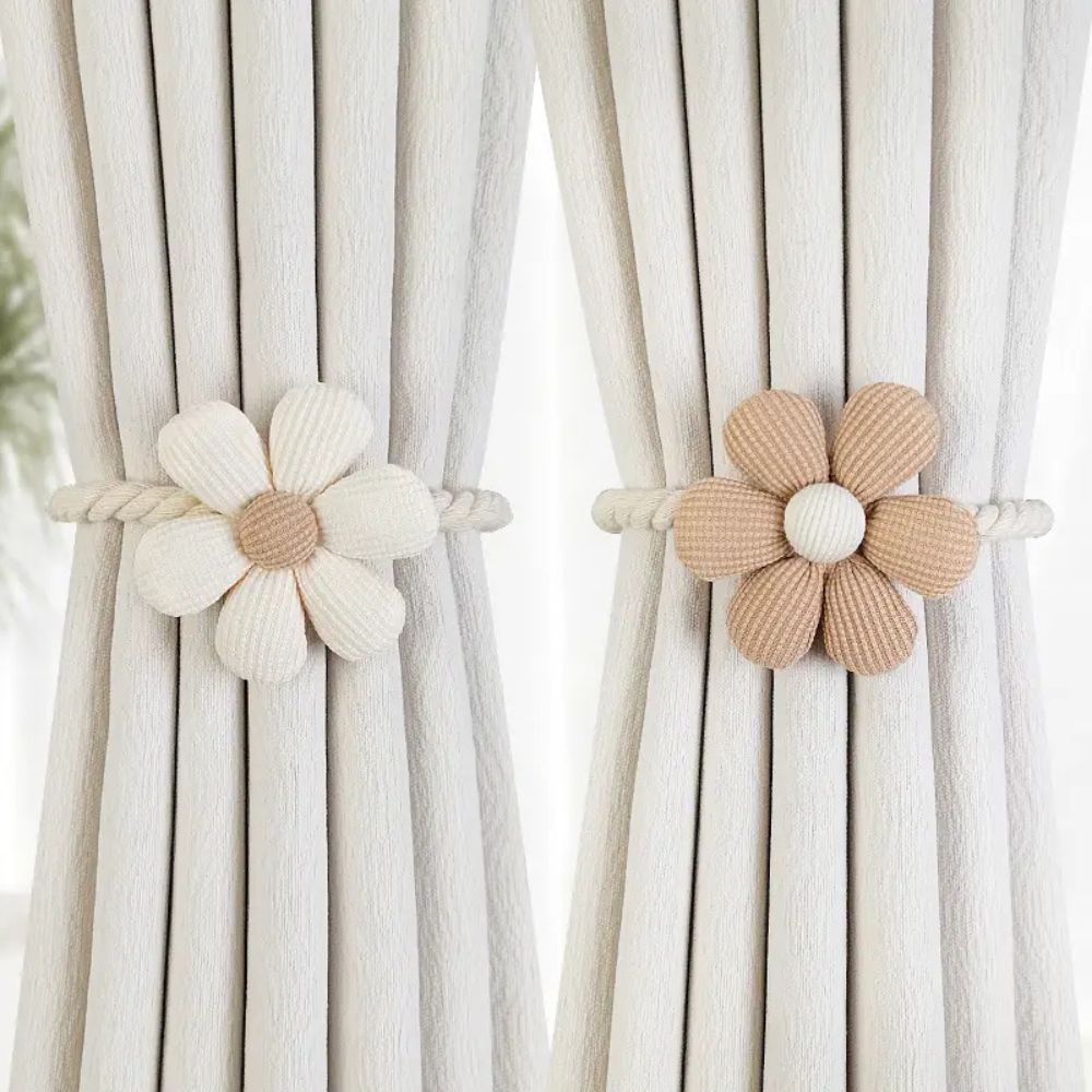 Delicate Flower Magnetic Curtain Tie Back | 2Pcs Set — main product photo