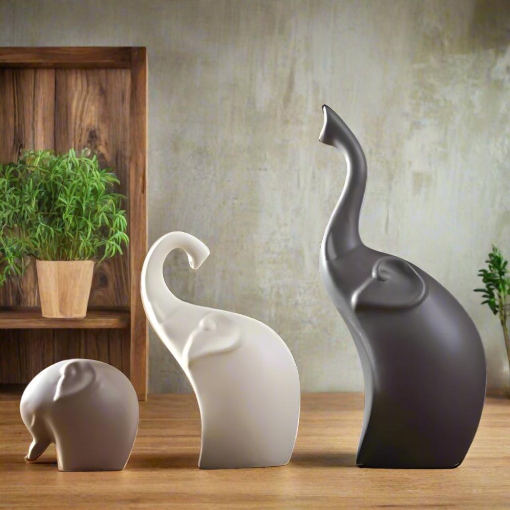 Modern Grace Elephant Sculptures — product detail view