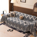 Ochre Streak Textured Sofa Cover
