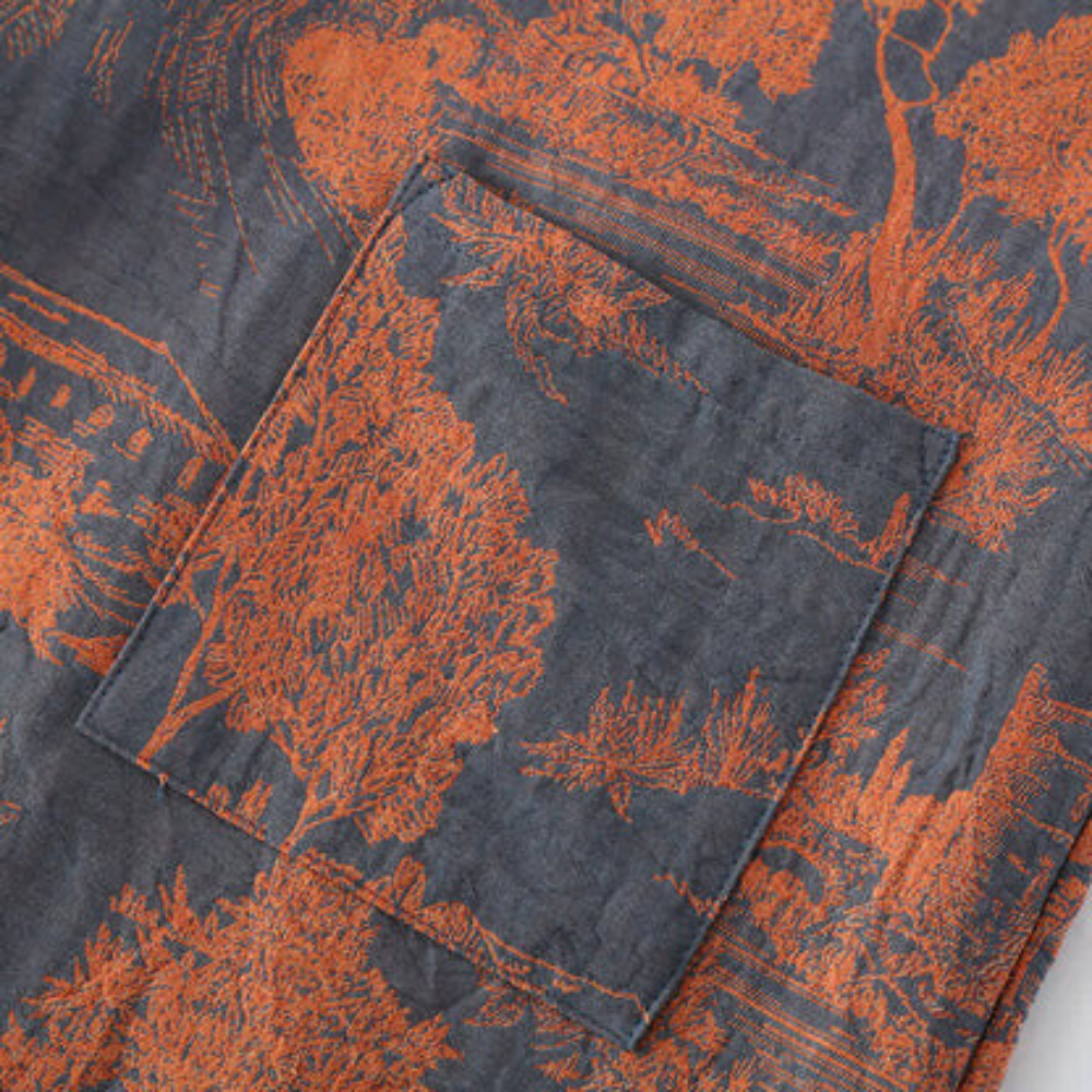 Serene Woodlands Kimono Robe — product in use