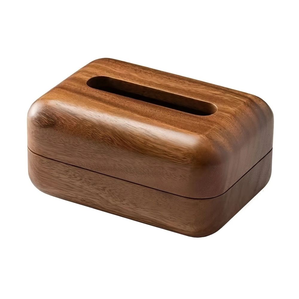 Earthtone Wooden Tissue Holder — product in use