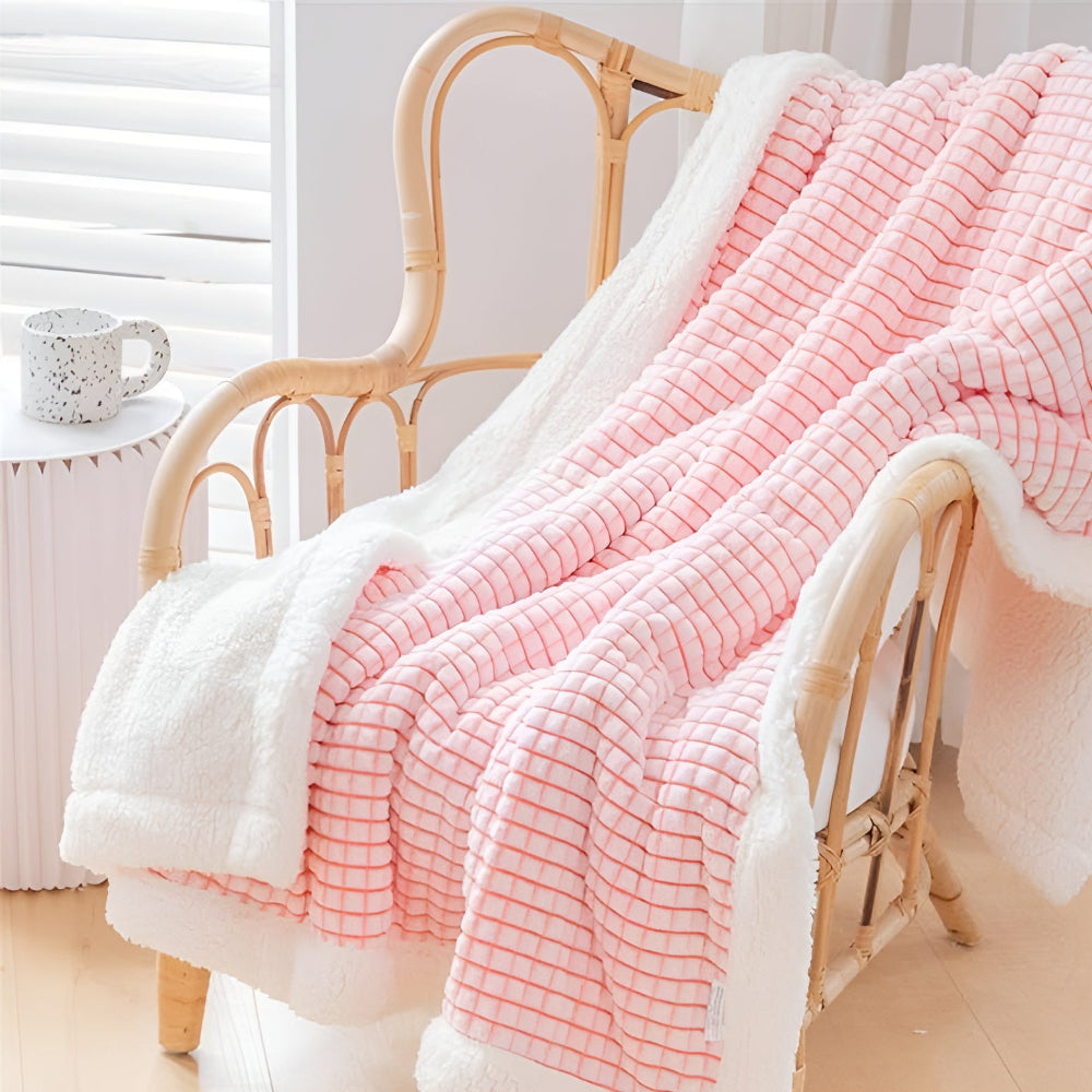 Warm Waffle Sherpa Blanket — product detail view