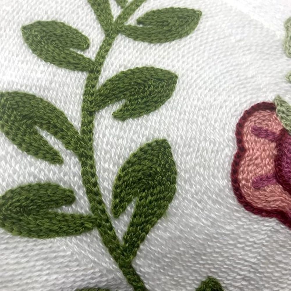 Ethereal Embroidery Floral Cushion Cover — additional view